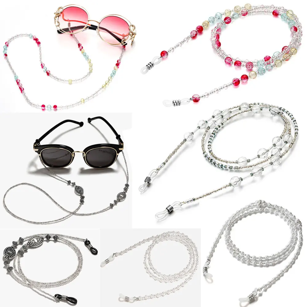 

Glasses Strap Clear Beaded Sunglasses Chain Lanyard Spectacle Rope Reading Glasses Accessories