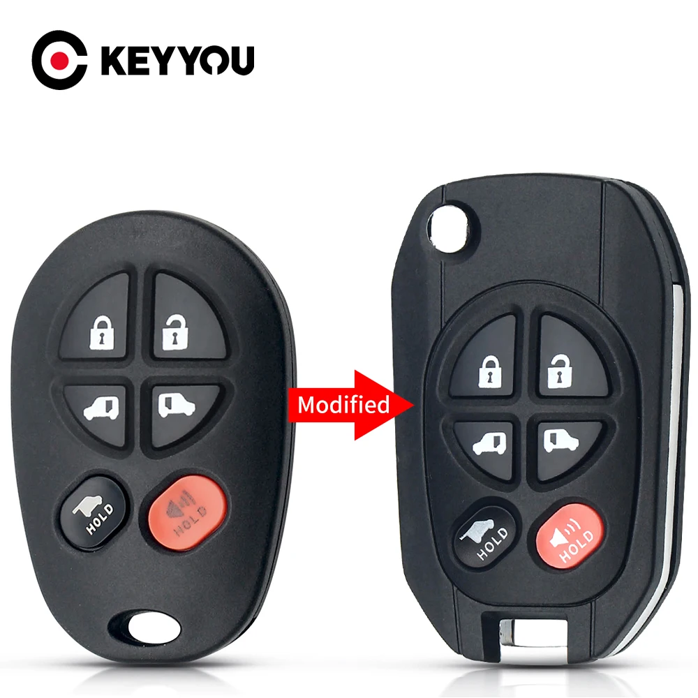 Чехол KEYYOU для Toyota Sienna Highlander Sequoia Avalon 2004 2016 с кнопками дистанционного управления