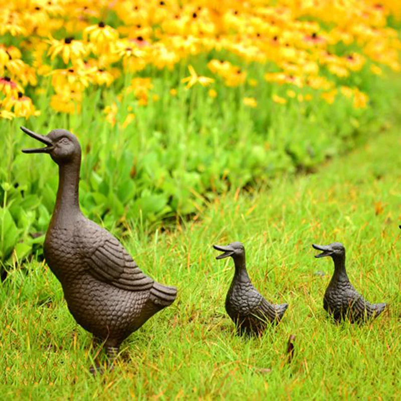 

Home-garden Sculpture for Outdoor Gardens Decoration Sculpture Cast-iron Duck Resin for Yard Decoration фигурки для декора