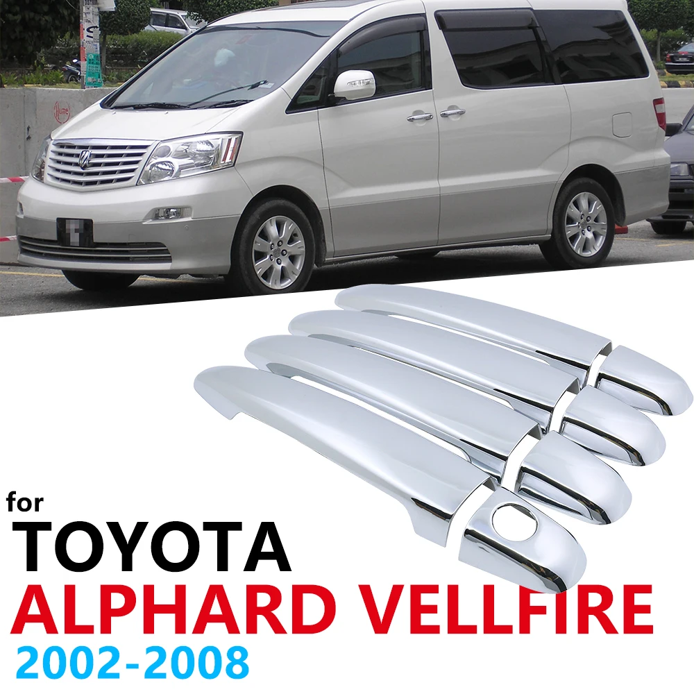 Хромированная накладка на ручки для Toyota Alphard Vellfire AH20 2008 ~ 2014 автомобильные