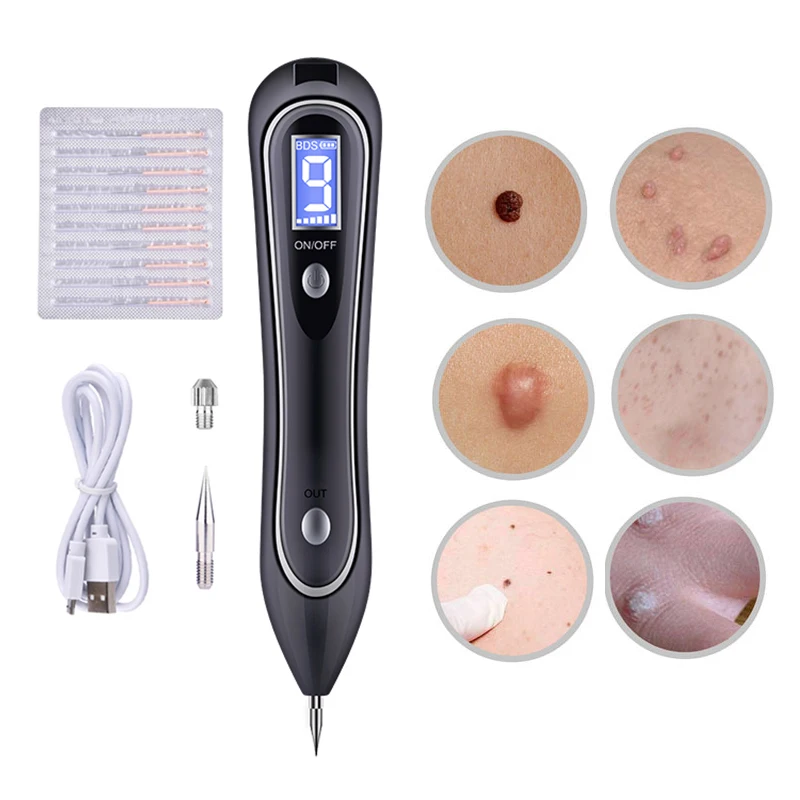 Ручка для удаления родинок устройство бородавок 9 уровней плазменная ручка с ЖК