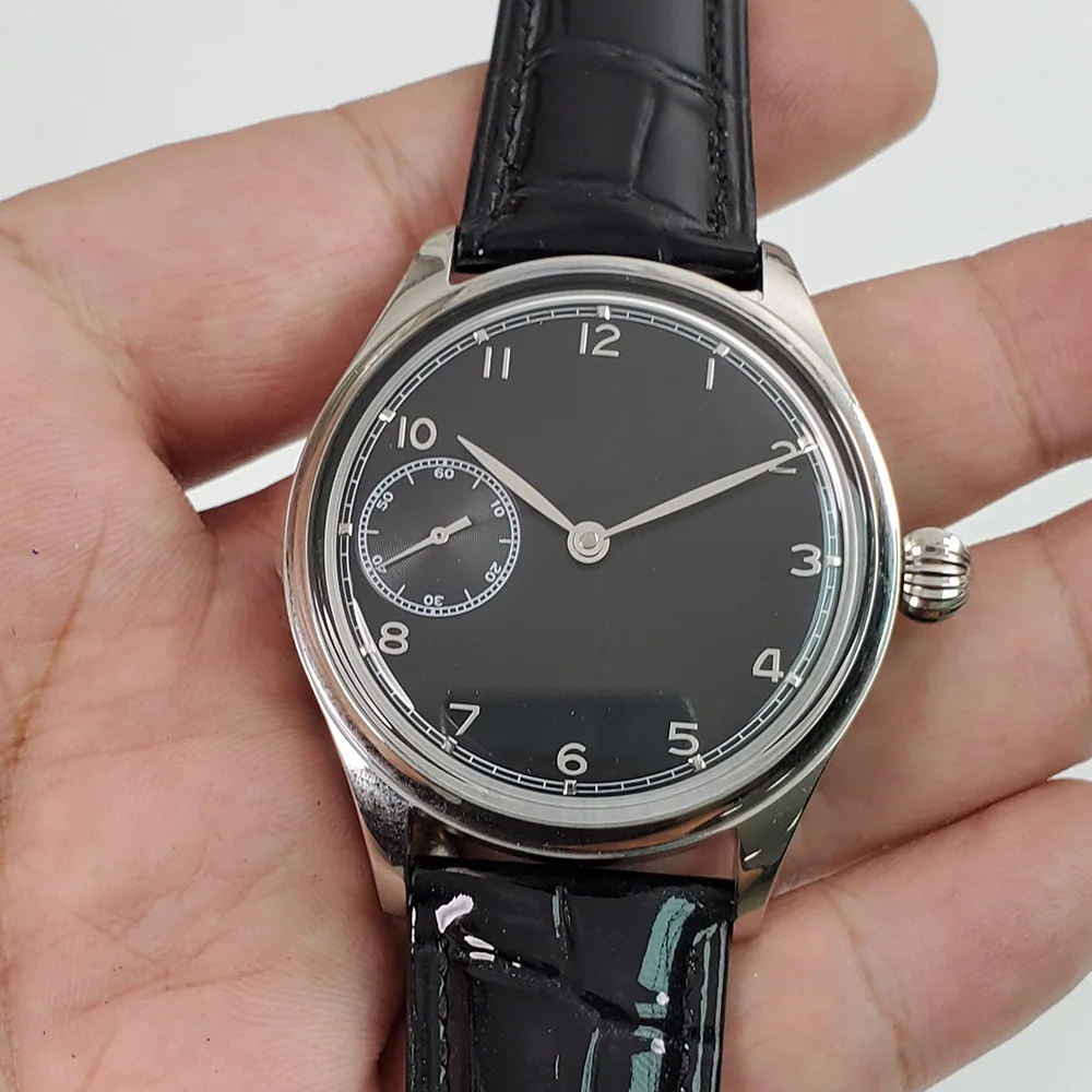 Мужские механические часы с ручным передвижением идеальная перспектива задняя