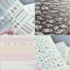 2020 Новинка! Рельефная наклейка для ногтей 5D, кружевной узор, Бабочка, наклейка с цветком для ногтей дизайн ногтей, татуировка, украшение для маникюра