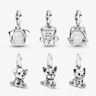 925 стерлингового серебра шармов оригинальные бульдог Собака Кот Paw кулон Шарм, соответственные Пандоре обаятельные Браслеты и ожерелья Diy, иных ювелирные изделия для женщин
