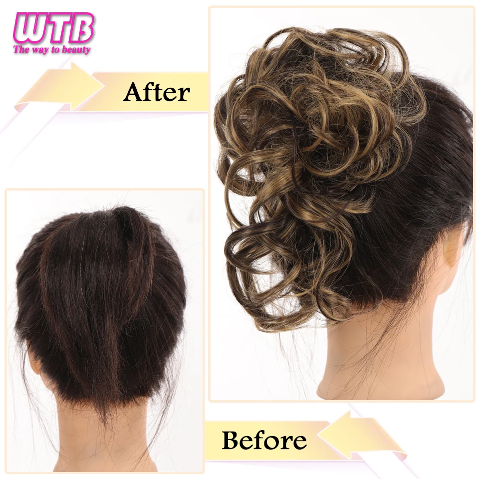 WTB синтетические волнистые шиньон для волос | Шиньоны и парики