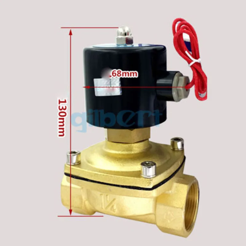 DC12/24 V AC110/220 1-1/4 &quotBSPP 22W нормально открытый поток пор 35 мм латунный газ масло Вода