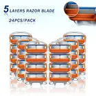 Кассеты для бритья для Gillette Fusion, сменные Мужские t-образные головки, 5 слоев, бритвенные лезвия из нержавеющей стали, прямые мужские ручные