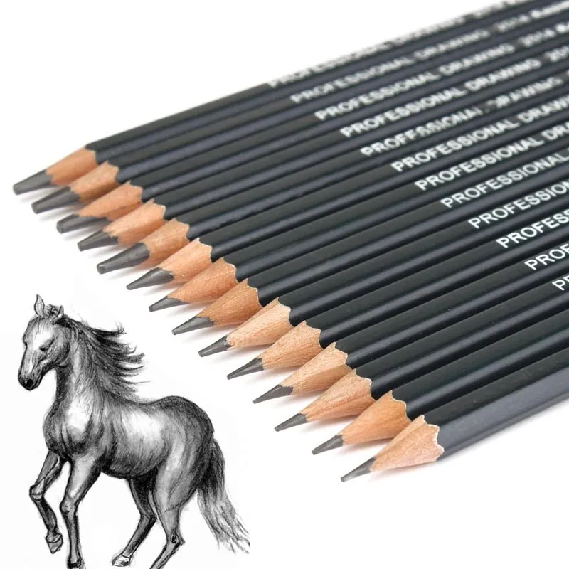 

14pcs Professional Sketch Pencils Set 6H-12B Art Sketching Drawing Graphite Pencils for Artist Studens Adults creative pencils