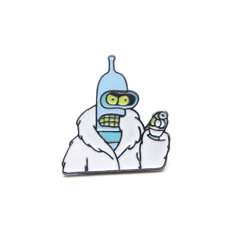 3 L2788 мультфильм Futurama металлическая Эмаль Булавка и броши рюкзак/сумки значок джинсовая брошь воротник ювелирные изделия подарки 1 шт - Окраска металла: 3