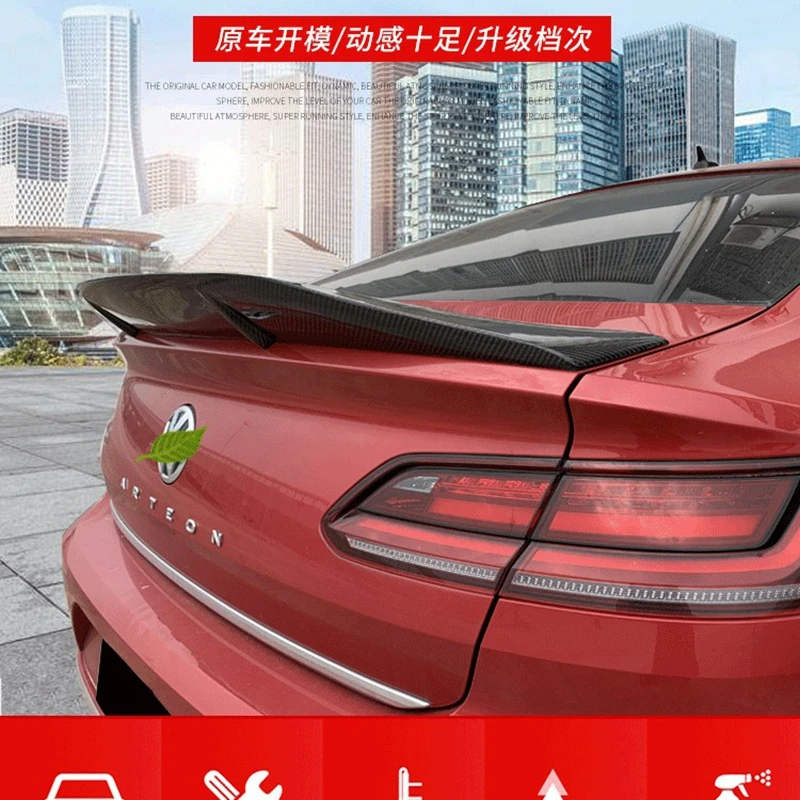 

Для Volkswagen cc2019 + Высококачественный задний спойлер из углеродного волокна для багажника