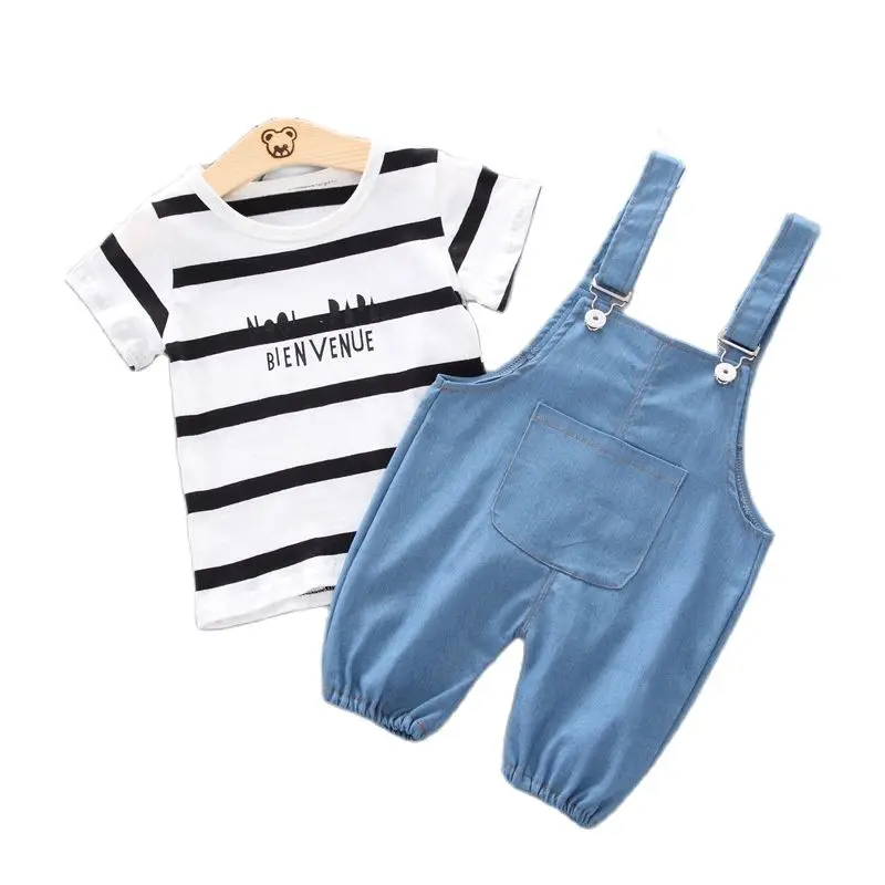 

Linen Cotton Overalls Shorts And Short T-shirt 2pcs Boys Girls Trouser Jumpsuit Kids Summer Jumpsuits Clothes Sets
