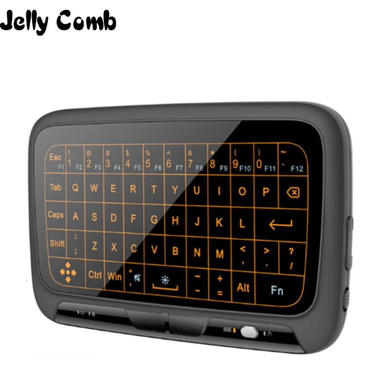 Желе расческа 2 4 г мини Беспроводной сенсорная клавиатура полный экран сенсорный