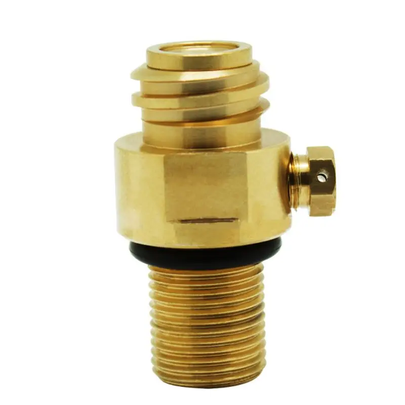 

Stream Club Cylinder CO2 Refill Adapter TR21-4 Thread Converter with Vent Bleed Valve Fit for W21.8-14 Connector
