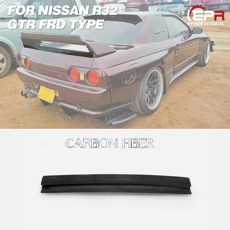Для Nissan R32 GTR FRD Тип карбоновый черный глянцевый задний спойлер Герни щиток