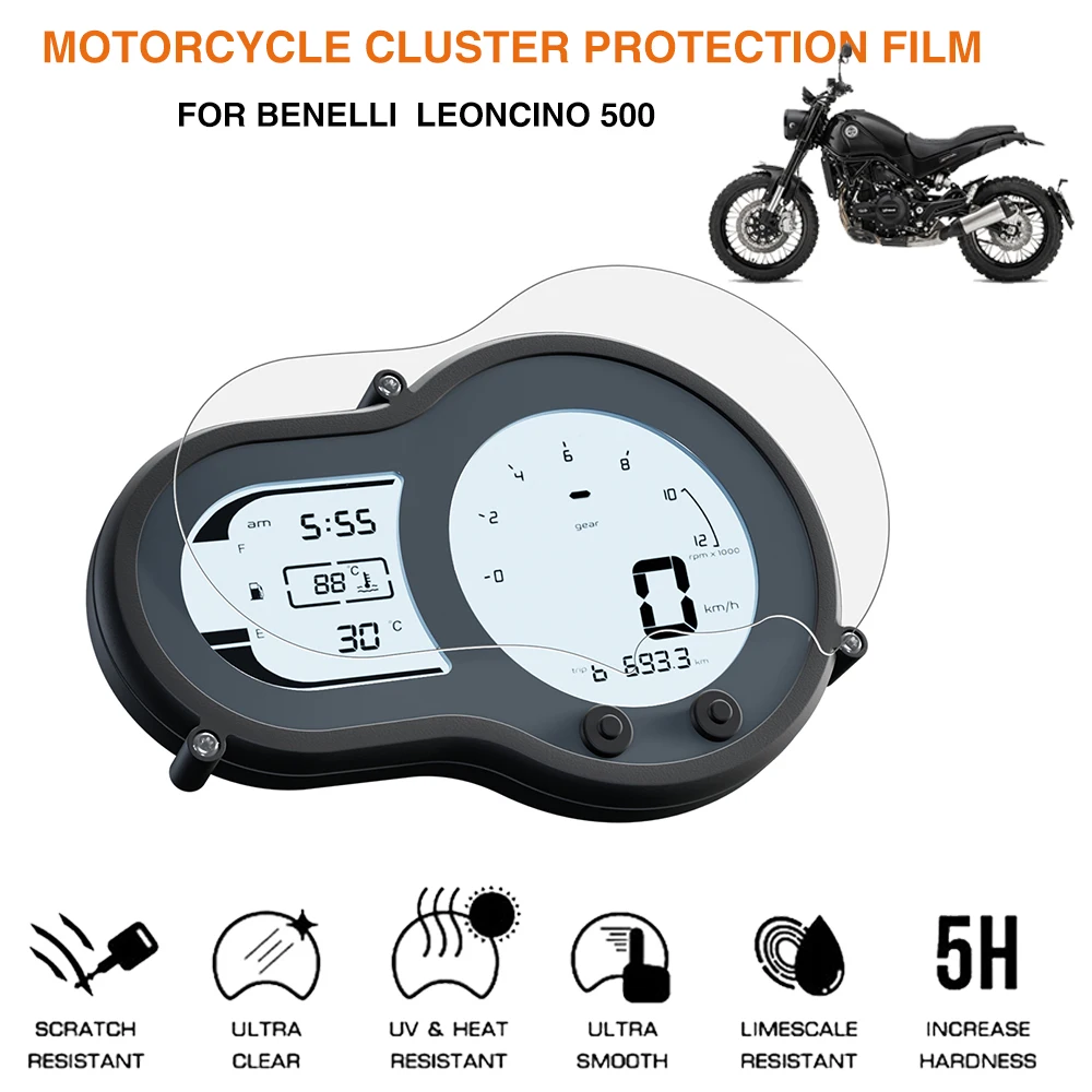 

Motorcycle Instrument Speedometer Cluster Scratch Protection Film For Benelli LEONCINO 500 Leoncino500