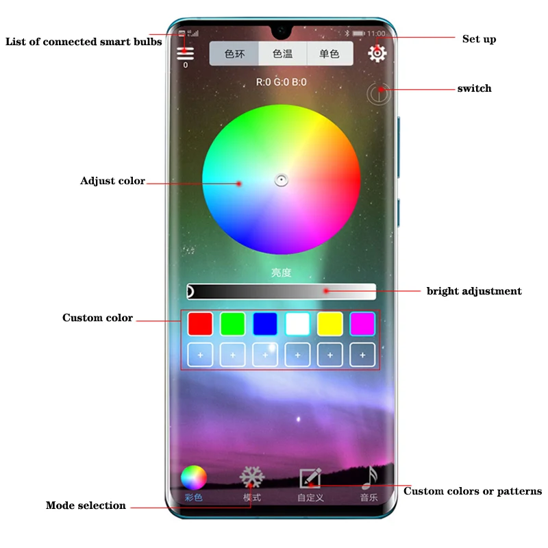 

Car Atmosphere Light Seat Atmosphere Light Car LED Decoration Colorful APP Voice Control RGB Music Rhythm Light