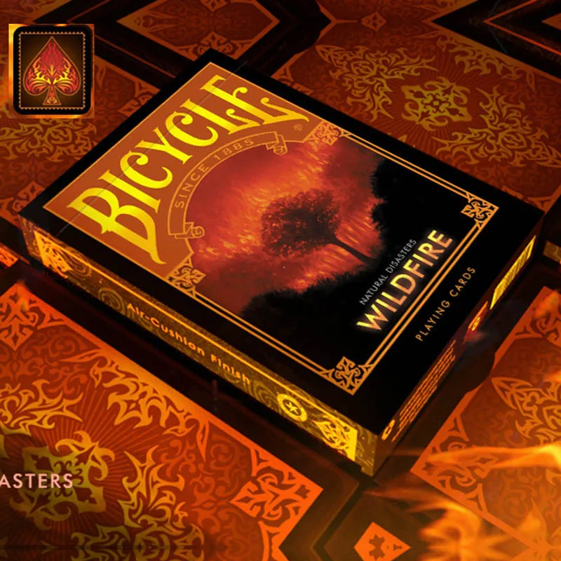 Wildfire Велосипед природные катаклизмы Siries игральные карты коллекционные покер USPCC Ограниченная серия колода волшебные карты фокусы реквизит - Цвет: Wildfire