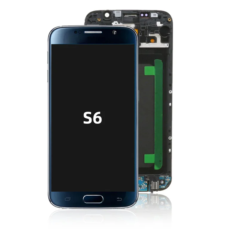 Замена сенсорного экрана дигитайзер ЖК-экран ЖК-дисплей рамка для samsung Galaxy S6