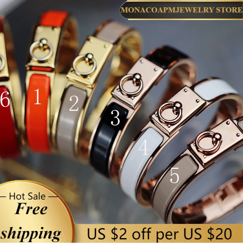 

Оригинальный Классический эмалированный браслет высокого качества 1:1 копия легкого роскошного браслета ювелирные изделия парный браслет ...