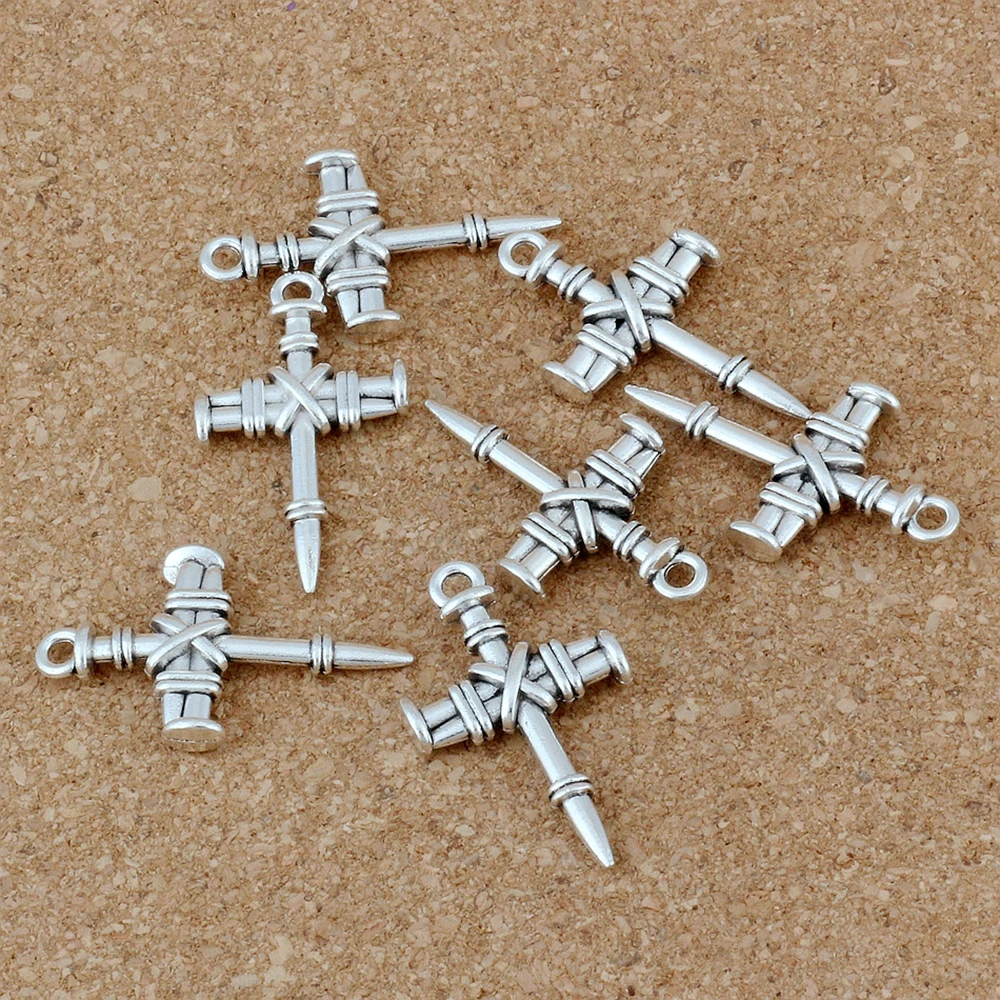 20 шт./лот Лидер продаж ногтей крест кулон Шарм легированное искусственное