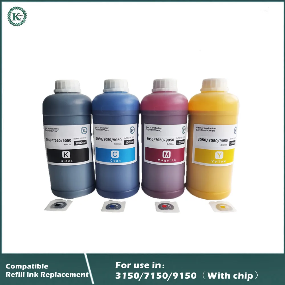 

KREYOLY Compatible Refill ink Replacement for 3150/7150/9150 K C M Y color ONE SET with chip