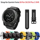 Ремешок силиконовый для Garmin Fenix 6 6X Pro 5 5X Plus 3 3HR D2, браслет для наручных часов Fenix6 Fenix5 Easyfit, 26 22 20 мм