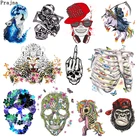 Термонаклейки Prajna в стиле панк, Леопардовый цветок, термонаклейки, куртка с нашивками