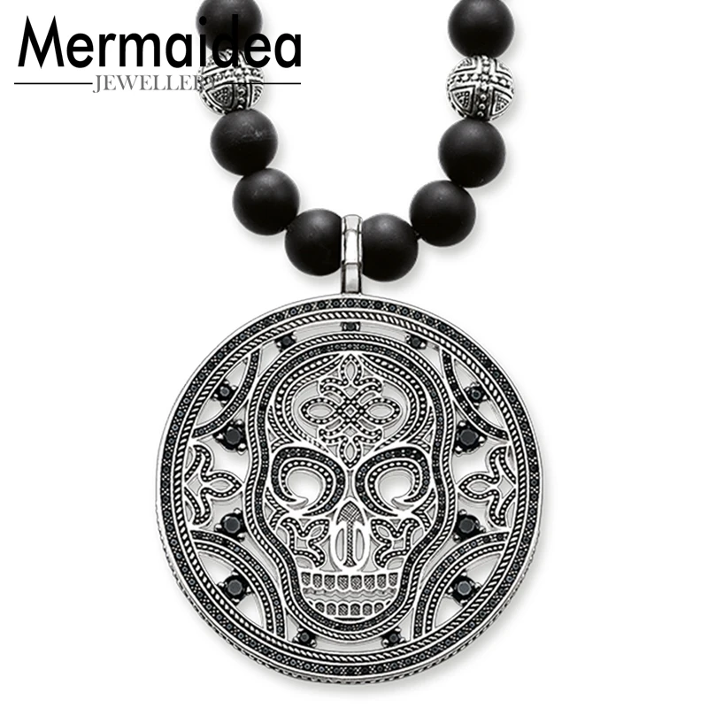 Круглое ожерелье в виде черепа с диском 2020 фирменные ювелирные изделия из ниток и