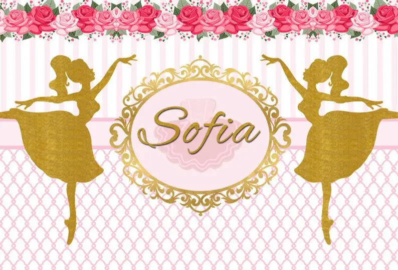 

flowers ballet girl happy birthday baby child photo background photography backdrops quality vinyl