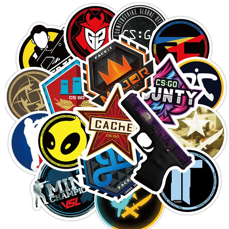 10/50 шт игра CS GO наклейки Водонепроницаемый ПВХ ноутбук гитара для автомобилей и