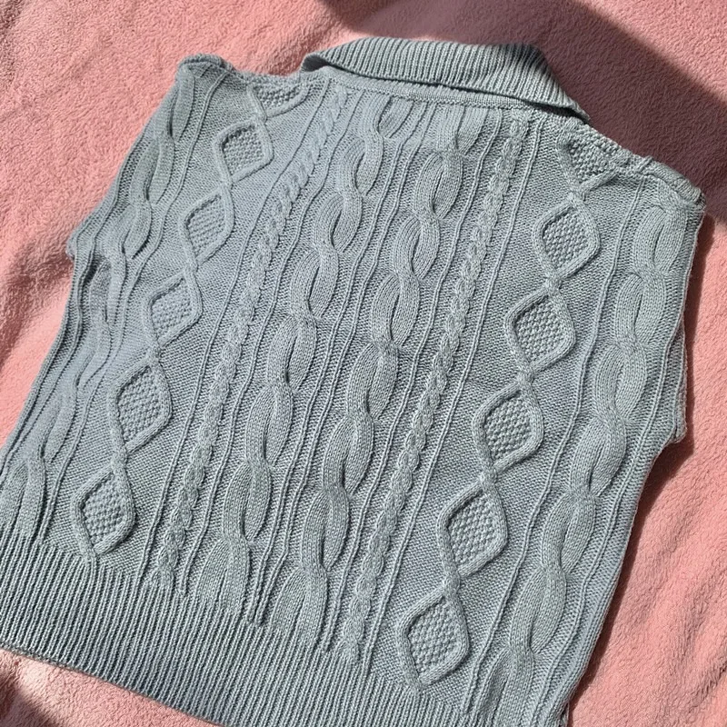 

Retro Women's Sweater Pullover Knit Casual Solid Color Spring Lapel Women's Loose All with Soft Sweet Top Women's Clothing 2021