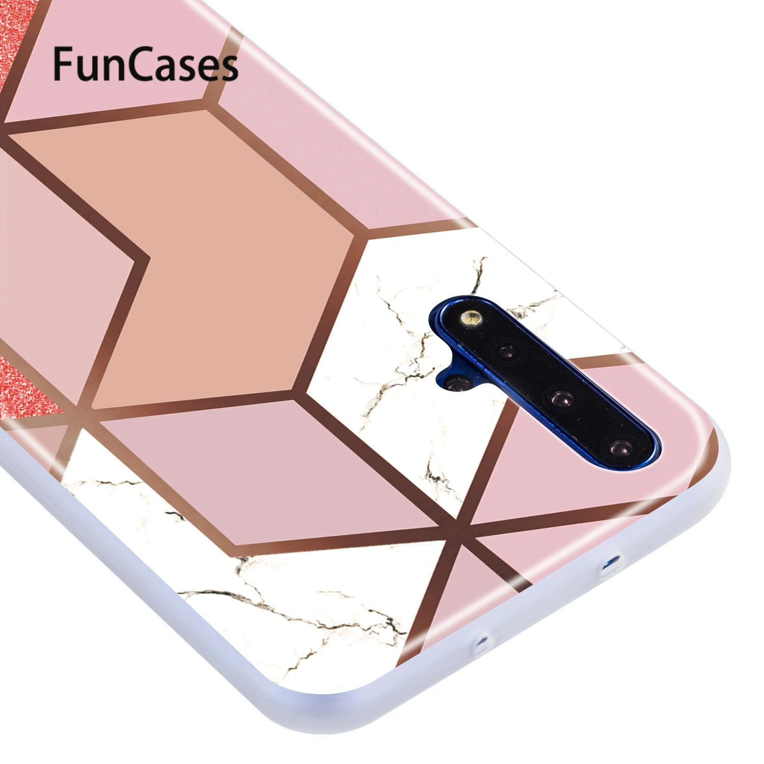 Блестящие Чехлы для huawei Honor 20 Pro с геометрическими фигурами мягкий силиконовый