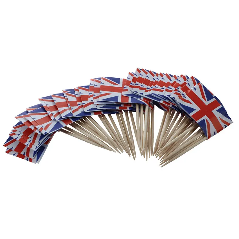 

Union Jack Flag Cocktail Sticks - 50 Pack - Ideal For Parties BBq's Queens Jubilee
