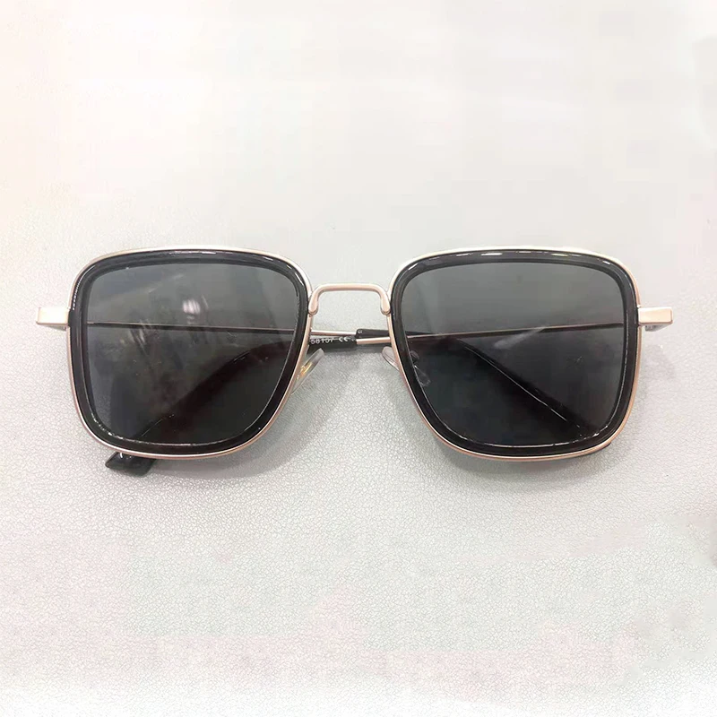 C5 gold black HBK, Роскошные, Kabir Singh, индийские, кино, солнцезащитные очки для мужчин, квадратная Золотая оправа, крутые солнцезащитные очки, фирменный дизайн, красные очки для мужчин, UV400 - Цвет линз: C5 gold black