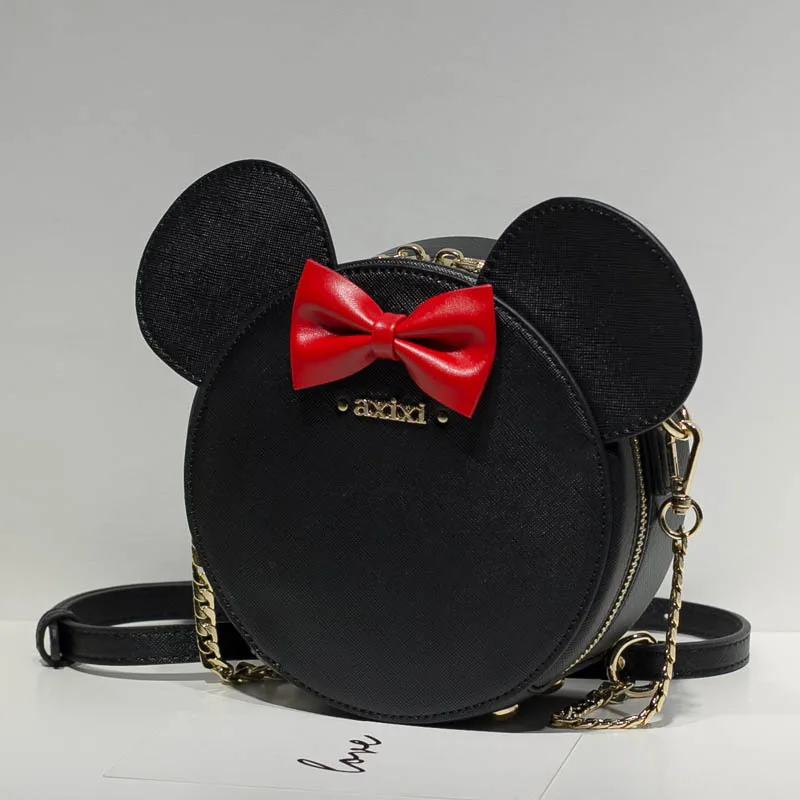 Disney мультфильм Микки плюшевый рюкзак женская сумка из искусственной кожи для