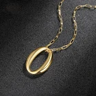 Мужские подвески в стиле хип-хоп IOGOU, позолоченные подвески цвета желтого золота 14 к, ожерелье с буквой о, длина 60 см, цепочка на шею ожерелья