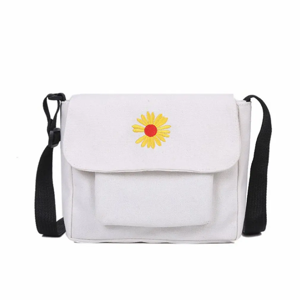 

Casual Bags Shoulder Messenger Bag Women Practical Fashion Portable Small Daisy Canvas Shoulder Bags
