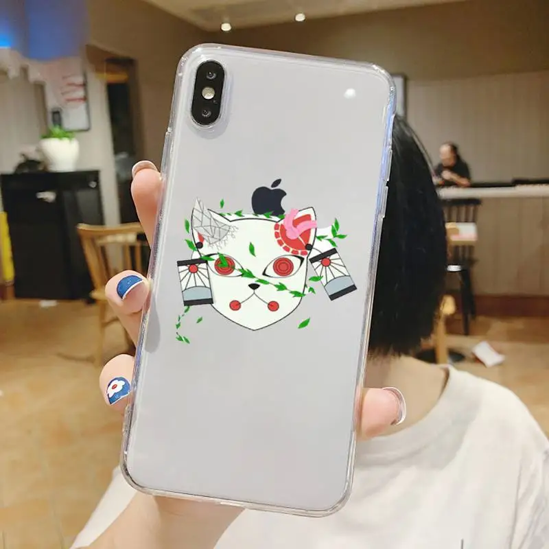 

Demon Slayer Kimetsu No Yaiba Phone Case Transparent soft For iphone 5 6 7 8 11 12 s c se plus mini x xs xr pro max shell