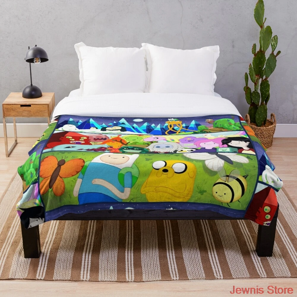 

Zeit Abenteuer Decke Sublimation Abgedeckt Decke Bettwäsche Flanell für Kinder und Erwachsene Schlafzimmer Decor