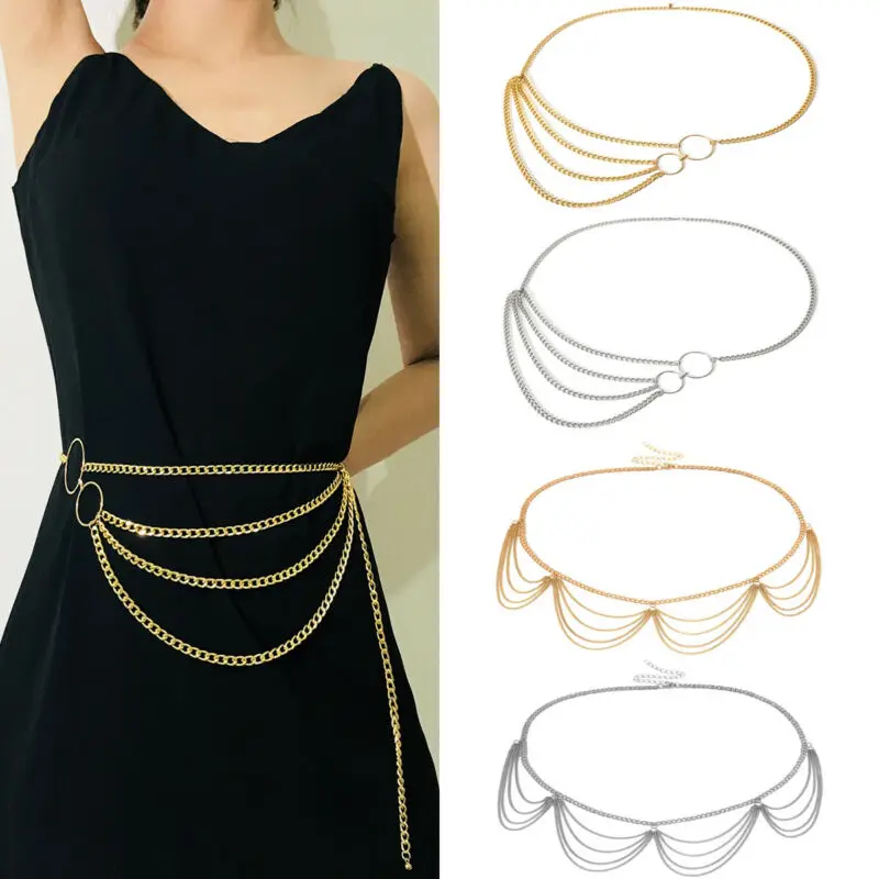 Женские модные ремни 2020 женский ремень Золотая узкая металлическая цепочка с