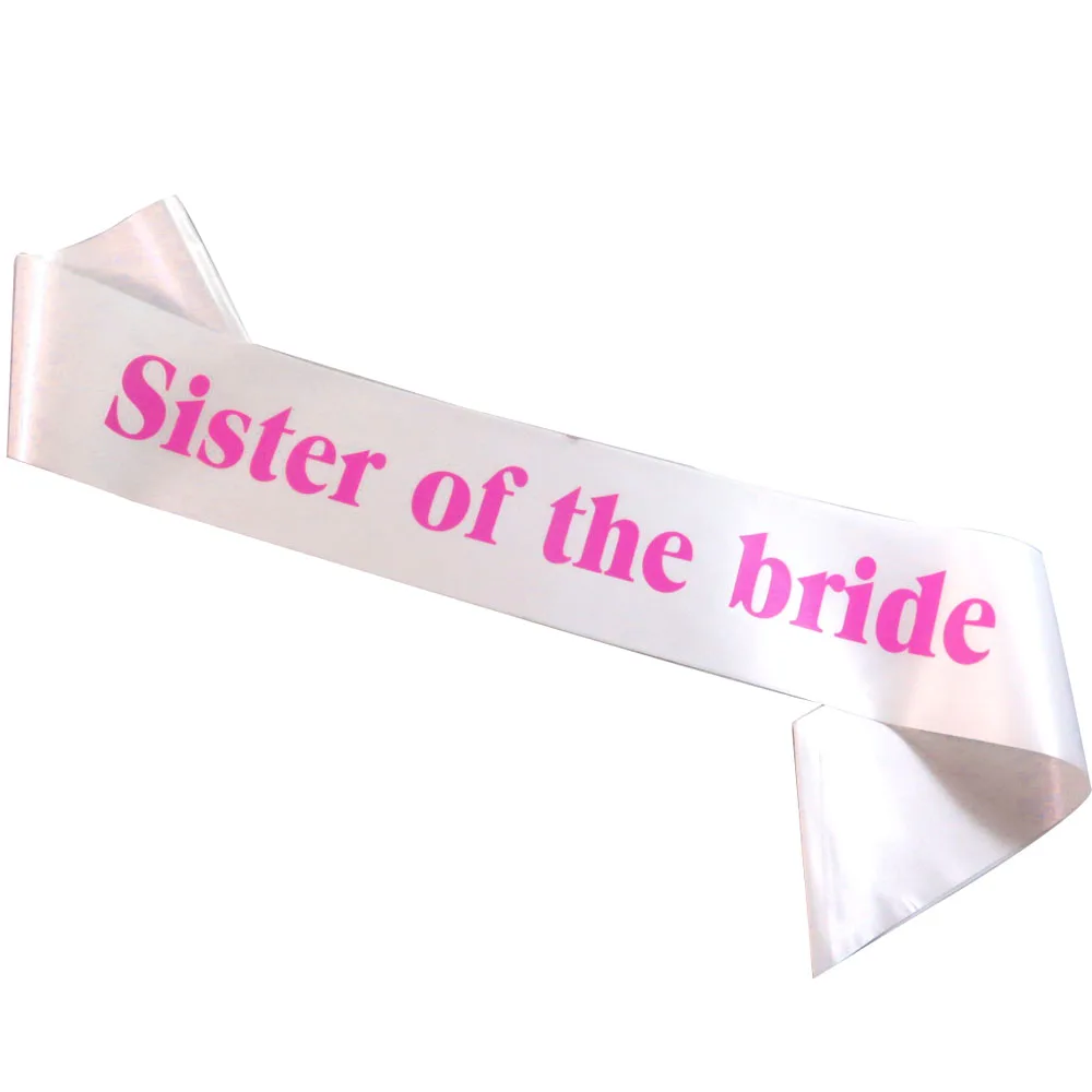 3 шт. пояс сестры невесты белая черная лента с розовым принтом для свадебной