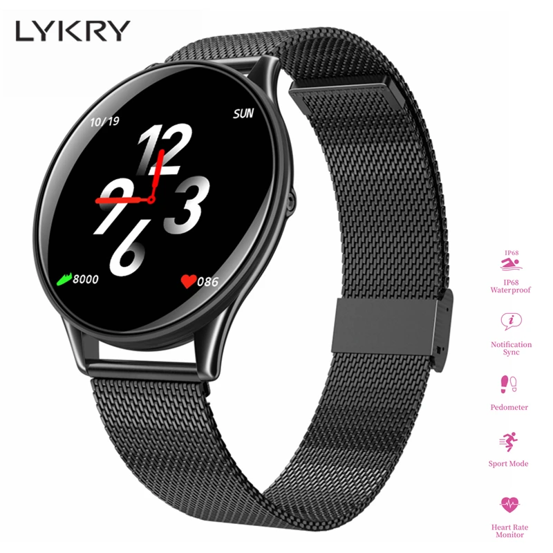 LYKRY SN58 Смарт часы для мужчин и женщин спортивный фитнес трекер IP68