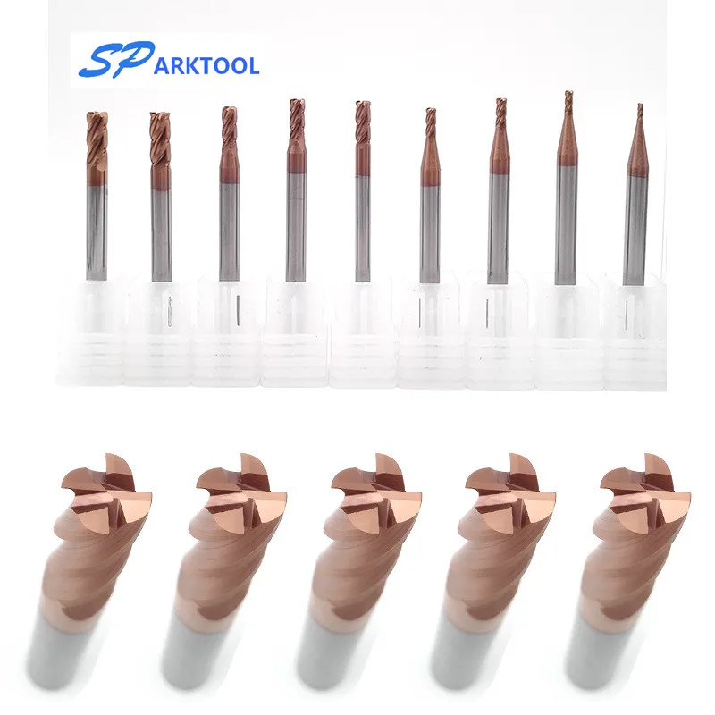 HRC55 Для закругления уголков карбида Концевую Фрезу сплав покрытие Вольфрам Сталь