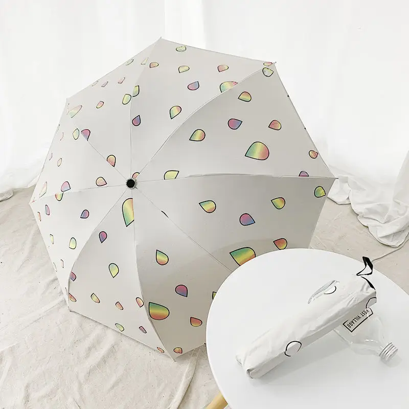 

YADA 2020 Ins Cartoon water drop Umbrella Fold Anti-UV Rainproof Umbrellas For Women Parasol Sun Protection Umbrella YD200162