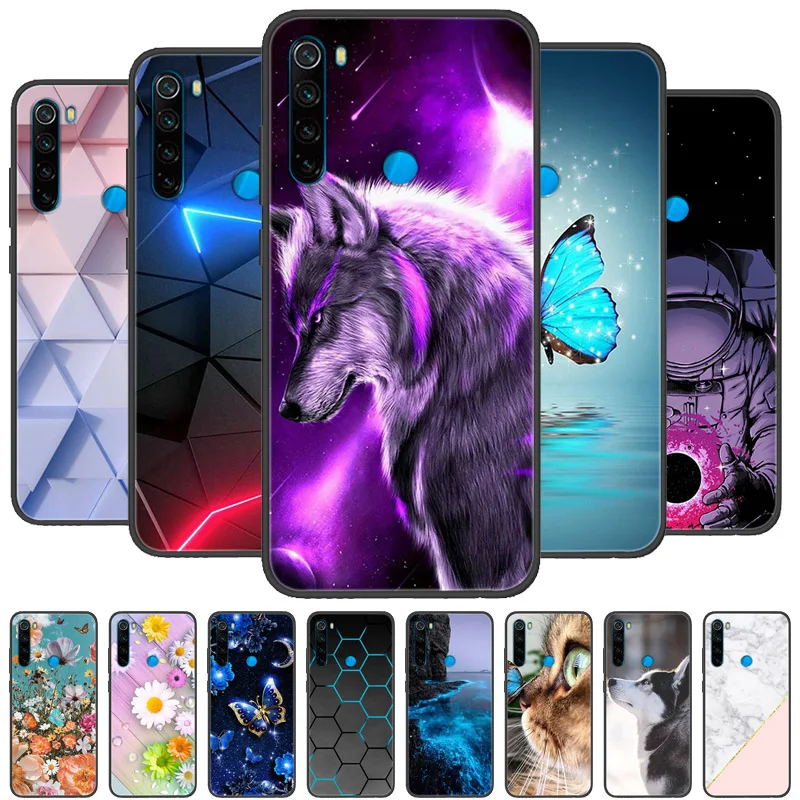 Чехол для Xiaomi Redmi Note 8 2021 / T задняя крышка силиконовый чехол телефона Note8T Funda Note8 Pro