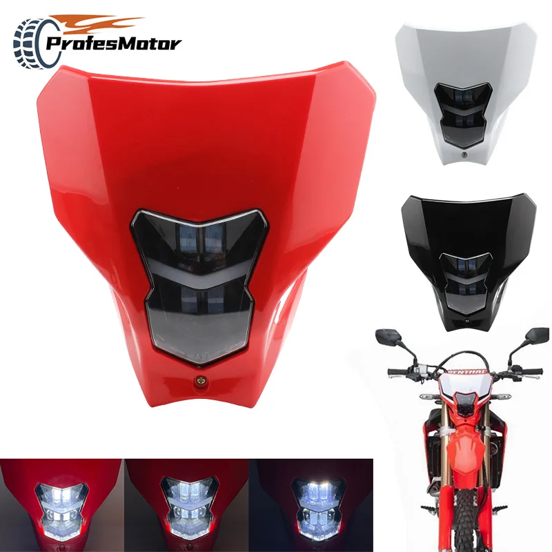 

Motorcycle LED Headlight Head Light Lamp for Honda CRF450L CRF450XR 2019-2020 Motocross Head Light Dirt Bike Enduro Super Moto