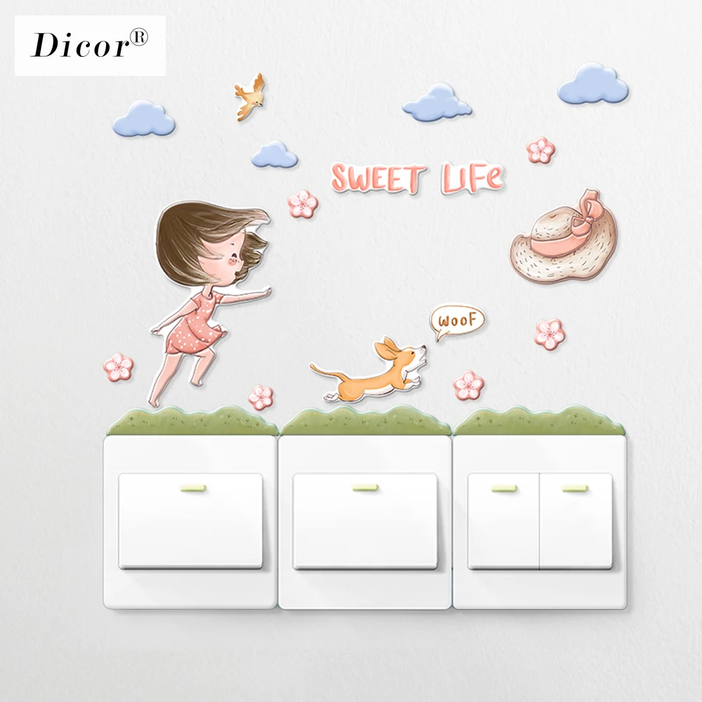 3D животное Единорог Фламинго чехол мультяшный декор комнаты настенный