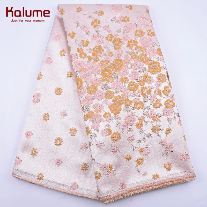 Kalume/Высококачественная жаккардовая африканская кружевная ткань тяжелая