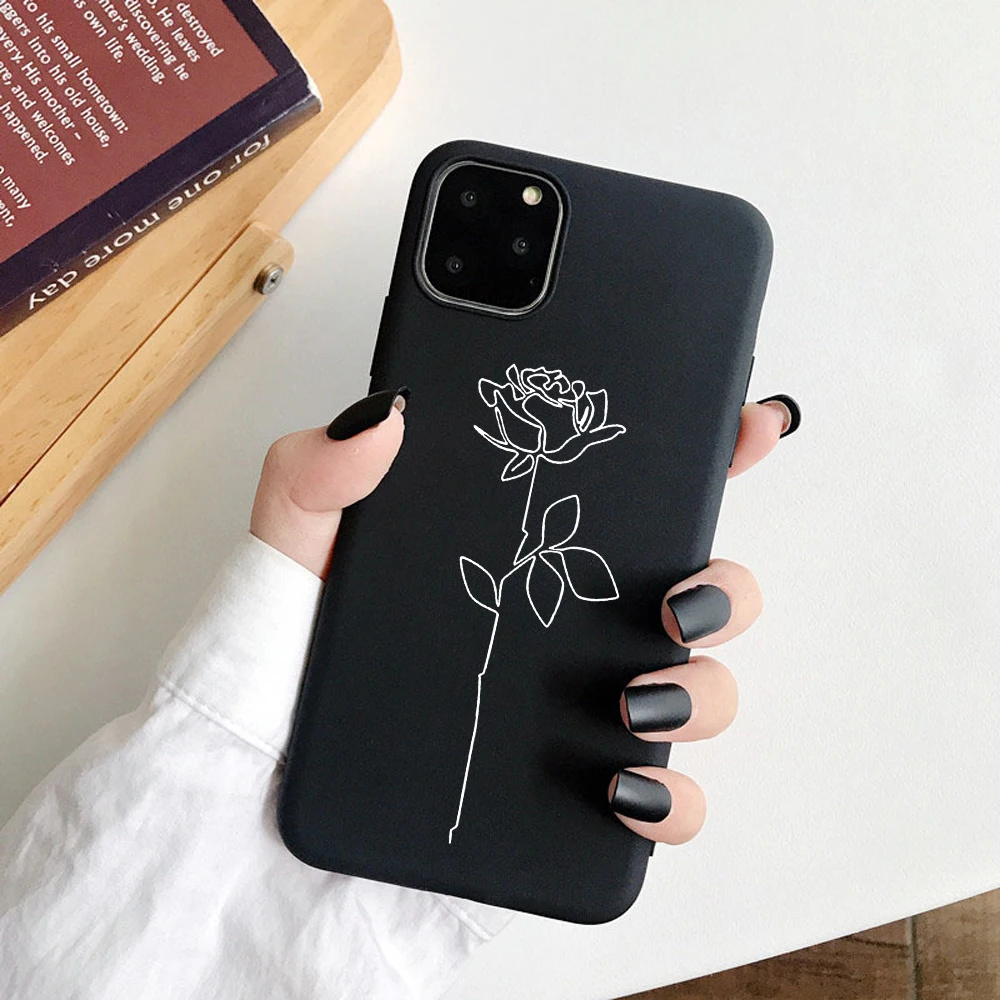 

Girl Body Lover Rose Soft Case For iPhone 7 8 Plus X XS Max XR Coque Case For iphone 5s SE 2020 6 6s 11Pro Phone Cover Couple