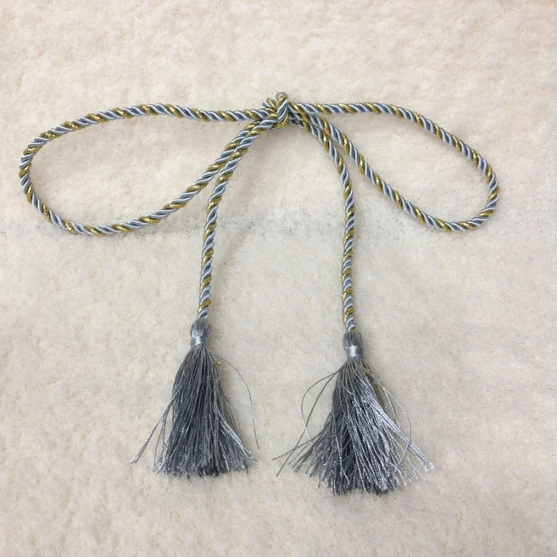 Gray Rope Прочные подхваты для штор с завязками на спине короткие плетеные круглые подхваты для штор с пряжками магнитный держатель для штор Аксессуары для штор - Цвет: Gray Rope